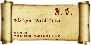 Mógor Valéria névjegykártya